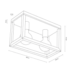 Cheap Drewniana lampa sufitowa na dekoracyjne żarówki 9154274 KAGO | Kaja Żyrandole Nowoczesne