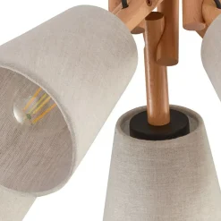 Hot Drewniana lampa sufitowa z 5 abażurami TK 575 VAIO | Kaja Oświetlenie Żyrandole Nowoczesne