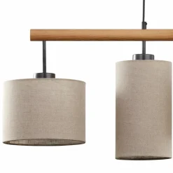 Fashion Drewniana lampa sufitowa z 4 abażurami TK 6108 DEVA | Kaja Oświetlenie Żyrandole Nowoczesne