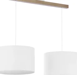 Sklep Kaja Drewniana lampa wisząca z abażurami TK 3373 TROY WHITE | Kaja
