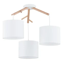 Clearance Drewniana lampa wisząca z 3 kloszami TK 6553 ALBERO | Kaja Oświetlenie Żyrandole Nowoczesne