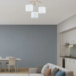 Clearance Drewniana lampa wisząca z 3 kloszami TK 6553 ALBERO | Kaja Oświetlenie Żyrandole Nowoczesne
