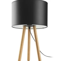 Sklep Kaja Drewniana lampka stołowa z abażurem TK 5297 TOKYO | Kaja Oświetlenie