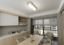 Fashion Drewniana listwa sufitowa z okrągłymi kloszami 1142/4 KENZO | Kaja Żyrandole Nowoczesne