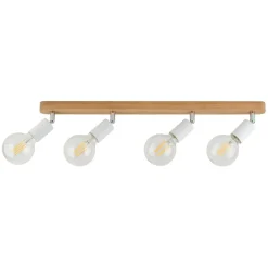 Clearance Drewniana listwa sufitowa z reflektorami TK 4751 z serii SIMPLY WOOD Żyrandole Nowoczesne