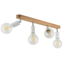 Clearance Drewniana listwa sufitowa z reflektorami TK 4751 z serii SIMPLY WOOD Żyrandole Nowoczesne