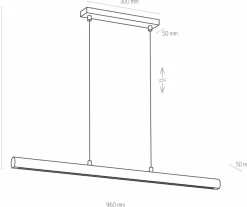 Shop Drewniana listwa wisząca LED nad stół TK 4194 ROLLO | Kaja Oświetlenie Żyrandole Nowoczesne