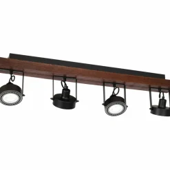 Best Sale Drewniana listwa z czterema reflektorami LX 1230 z serii VIVA WOOD Żyrandole Nowoczesne