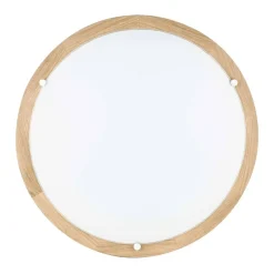 Sklep Kaja Drewniana, okrągła lampa sufitowa ⌀35cm 2xE27 4753474 FRIDA | Kaja