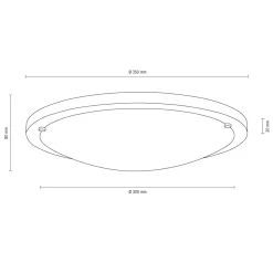 Sklep Kaja Drewniana, okrągła lampa sufitowa ⌀35cm 2xE27 4753474 FRIDA | Kaja