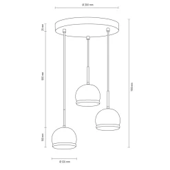 New Drewniana, okrągła lampa wisząca z kulami 5143374R BALL WOOD | Kaja Żyrandole Nowoczesne