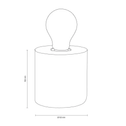 Sklep Kaja Drewniana, prosta lampka stołowa 7079174 TRONGO ROUND | Kaja