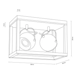 Hot Drewniana, rustykalna lampa sufitowa do holu 5222274 ROY | Kaja Żyrandole Nowoczesne