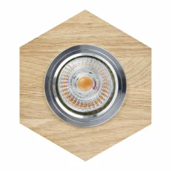 Sklep Kaja Drewniane oczko podtynkowe, nieruchome światło 2518174 VITAR | Kaja