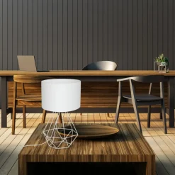 Sklep Kaja Druciana, abażurowa lampka na szafkę nocną MLP7193 BASKET | Kaja