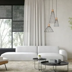 Best Sale Druciana lampa wisząca do salonu TK 10188 MODESTO WOOD SOSNA | Kaja Żyrandole Nowoczesne