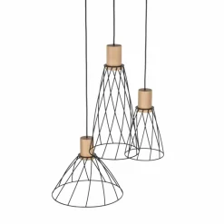 Best Sale Druciana lampa wisząca do salonu TK 10188 MODESTO WOOD SOSNA | Kaja Żyrandole Nowoczesne