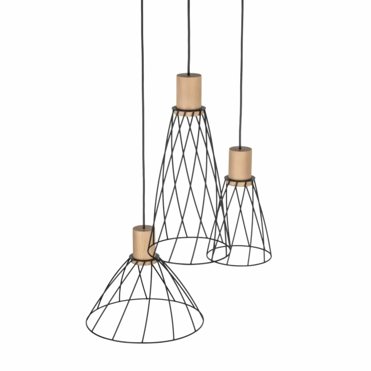 Best Sale Druciana lampa wisząca do salonu TK 10188 MODESTO WOOD SOSNA | Kaja Żyrandole Nowoczesne