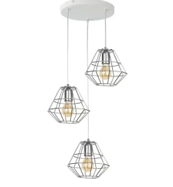 Shop Druciana lampa wisząca do salonu TK 4277 z serii DIAMOND SILVER | Kaja Żyrandole Nowoczesne