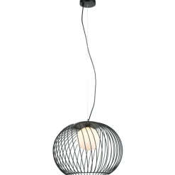 Best Druciana lampa wisząca z kloszem MDM-3842-1 BK CLARISA | Kaja Żyrandole Nowoczesne