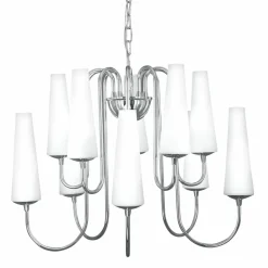 Cheap Duża, chromowana lampa wisząca do salonu ZM 1130 z serii MAGNUM | Kaja Żyrandole Nowoczesne