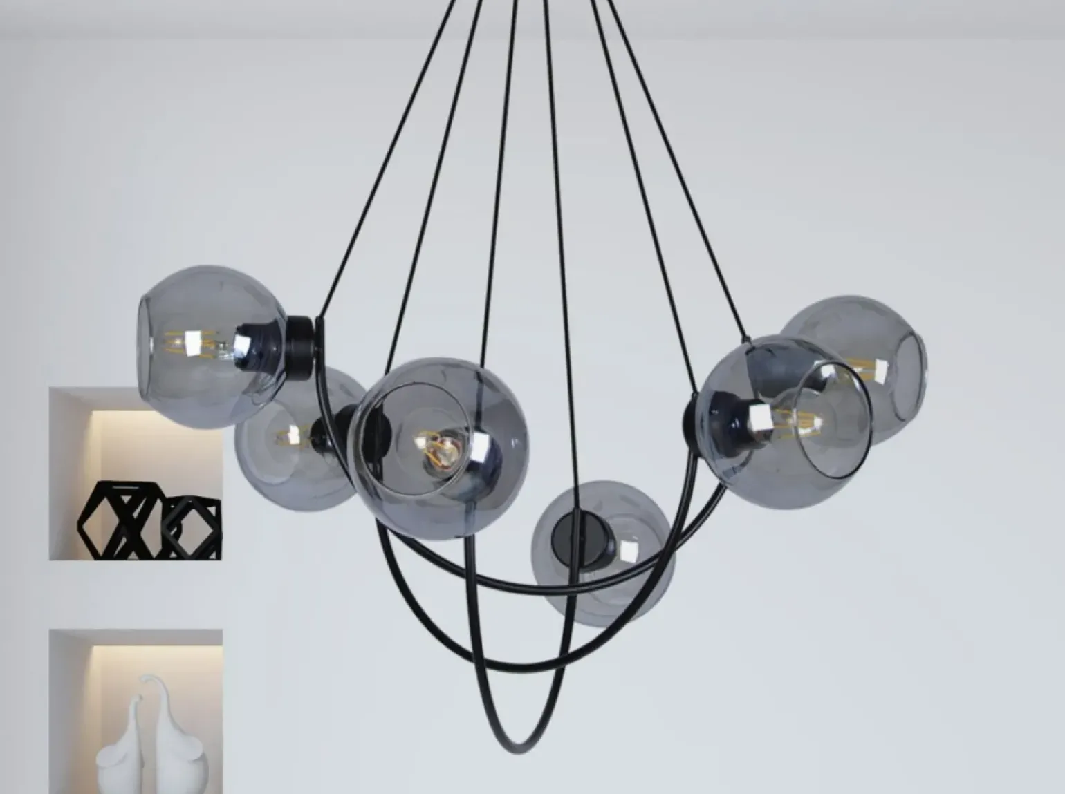 Store Duża, dekoracyjna lampa wisząca do salonu K-2629 SIRIUS | Kaja Żyrandole Nowoczesne