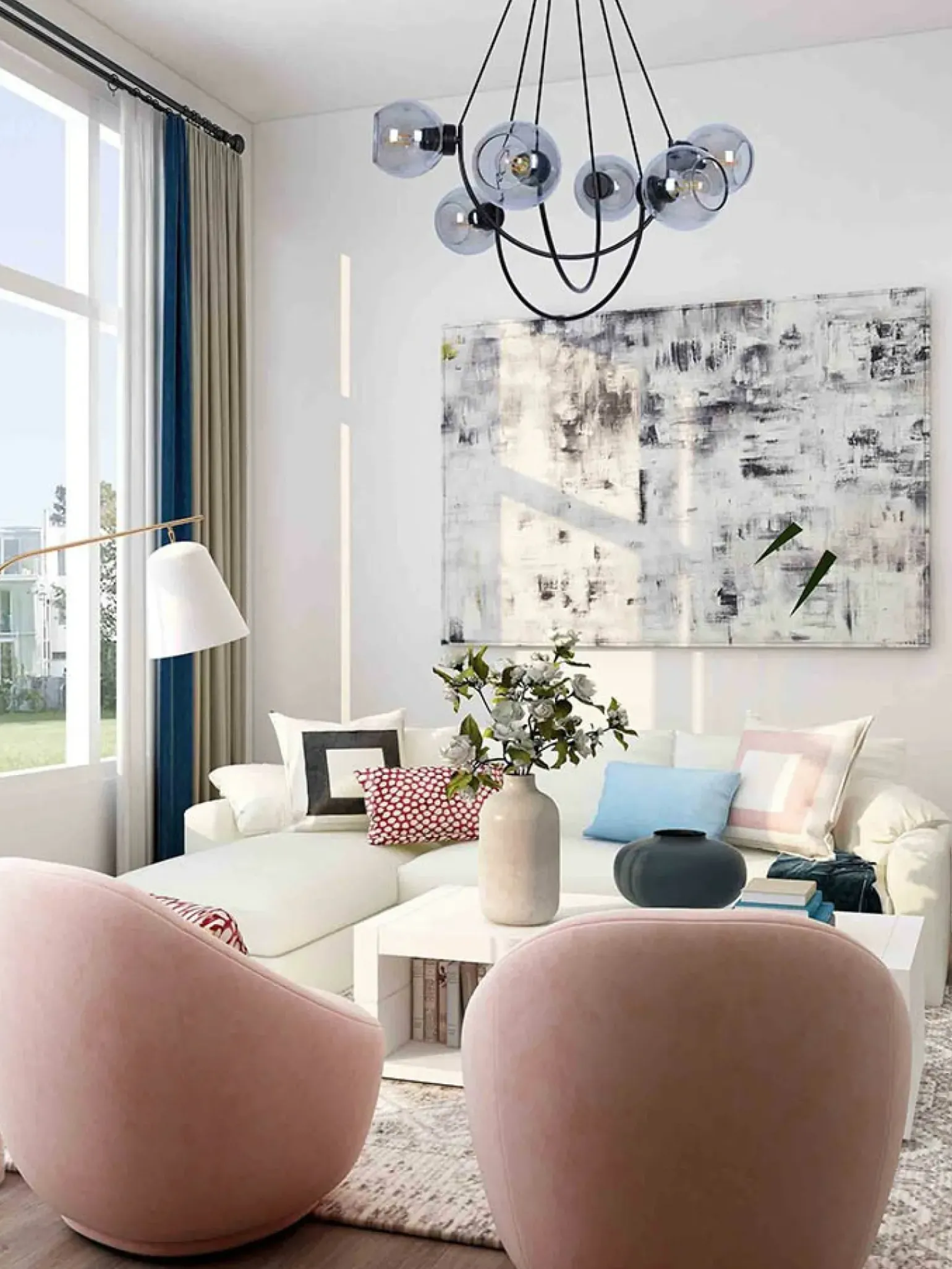 Store Duża, dekoracyjna lampa wisząca do salonu K-2629 SIRIUS | Kaja Żyrandole Nowoczesne