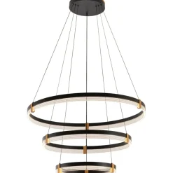 Discount Duża, efektowna lampa na antresolę LP-0407/3P BK PLUM | Kaja Żyrandole Nowoczesne