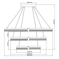 Discount Duża, efektowna lampa na antresolę LP-0407/3P BK PLUM | Kaja Żyrandole Nowoczesne