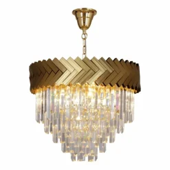 Shop Duża, kryształowa lampa wisząca glamour 23910/9 LYON | Kaja Żyrandole Nowoczesne