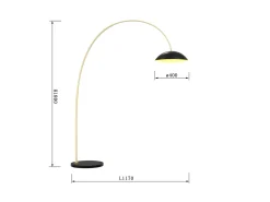 Sklep Kaja Duża lampa podłogowa łuk do salonu WF 3001-104 ROSSKOFF | Kaja