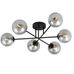 Hot Duża lampa sufitowa do industrialnego wnętrza 1245/6 z serii ROMA Żyrandole Nowoczesne