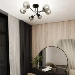 Hot Duża lampa sufitowa do industrialnego wnętrza 1245/6 z serii ROMA Żyrandole Nowoczesne