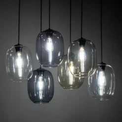 Best Duża lampa wisząca, różnokolorowe klosze TK 5974 ELIO | Kaja Żyrandole Nowoczesne