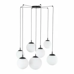 Best Sale Duża lampa wisząca typu pająk, 7 kloszy TK 4794 ESME WHITE | Kaja Żyrandole Nowoczesne