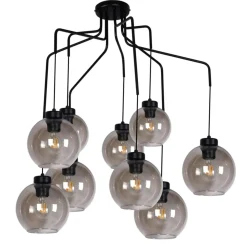 Sale Duża lampa wisząca z dymionymi kloszami K-4876 HORIK | Kaja Żyrandole Nowoczesne