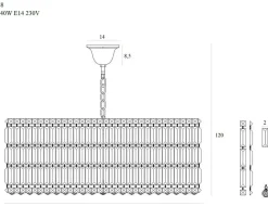 Best Duża lampa wisząca z kryształami Ø80cm MX P0268 PUCCINI | Kaja Żyrandole Nowoczesne