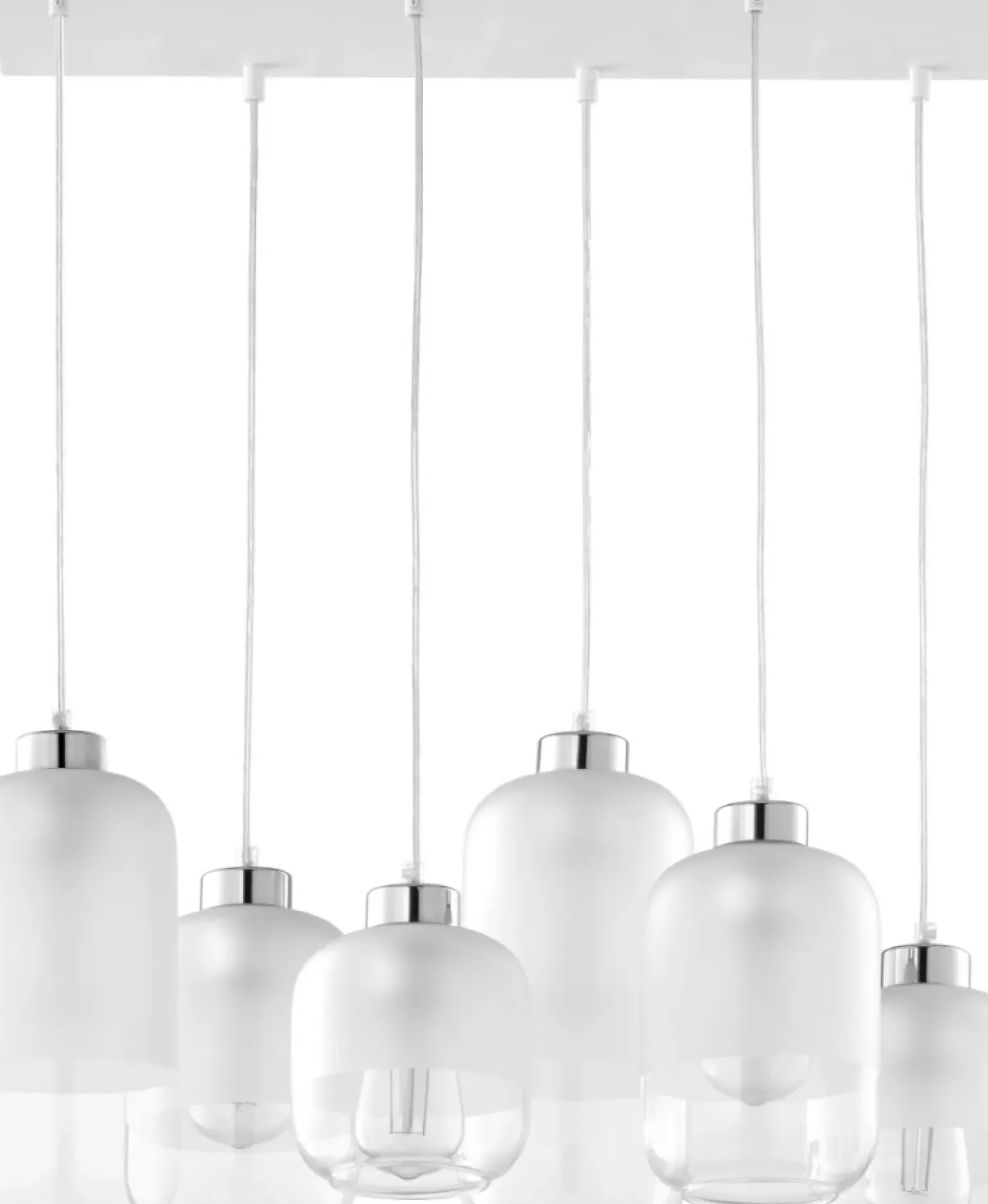 Store Duża lampa z oszronionymi kloszami TK 3359 MARCO SILVER | Kaja Żyrandole Nowoczesne