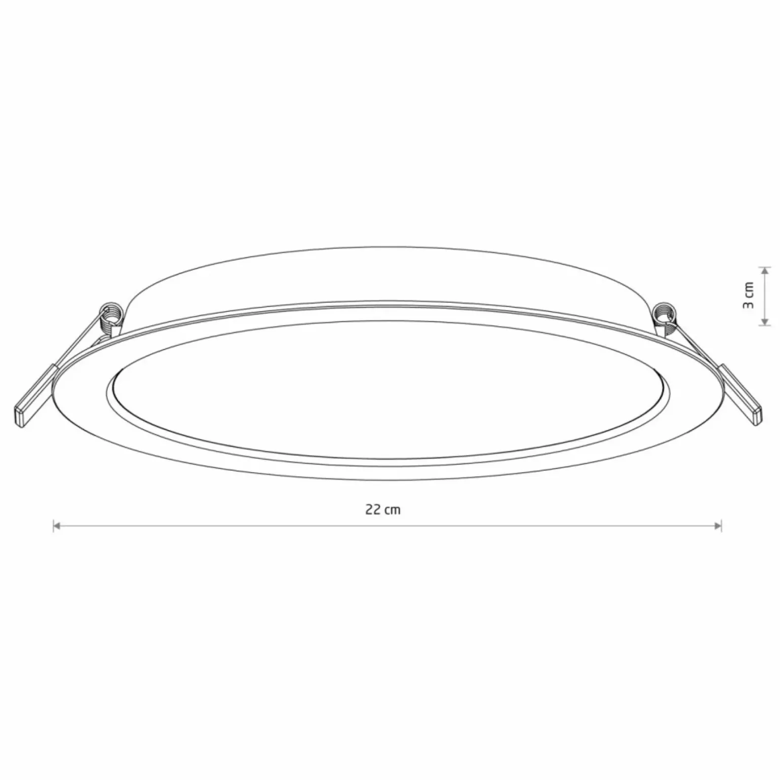 Sklep Kaja Duże ledowe oczko podtynkowe ⌀22cm 3000K 10544 MYKONOS LED | Kaja