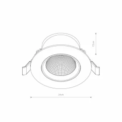 Sklep Kaja Duże oczko podtynkowe LED 15W 3000K ⌀14cm 10555 EGINA LED | Kaja