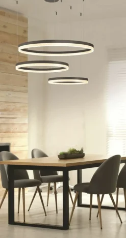 Sale Duże okręgi LED, zmienne światło, pilot w zestawie AZ5349 HALO | Kaja Żyrandole Nowoczesne