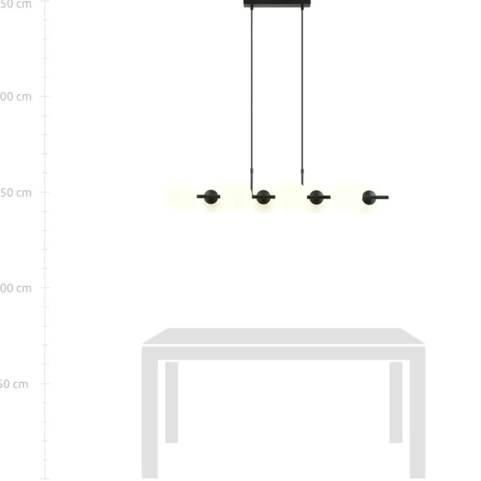 Best Sale Długa, dekoracyjna lampa z białymi kloszami 1205/8 z serii RORY | Kaja Żyrandole Nowoczesne