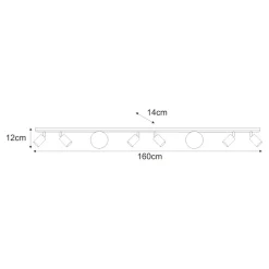 Best Sale Długa listwa sufitowa do korytarza, nowoczesna K-5494 z serii SWING Żyrandole Nowoczesne