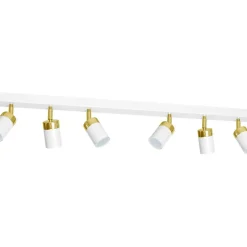 Best Sale Długa listwa z biało-złotymi reflektorami MLP6131 JOKER | Kaja Żyrandole Nowoczesne