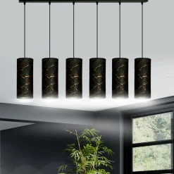 Sklep Kaja Długa listwa ze smukłymi abażurami na zwisach 1056/6 KARLI | Kaja