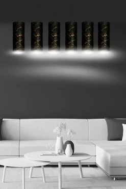 Sklep Kaja Długa listwa ze smukłymi abażurami na zwisach 1056/6 KARLI | Kaja