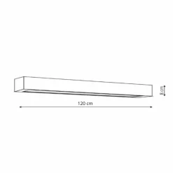 Fashion Długa, prosta lampa sufitowa LED 120cm GS-LWA-18W 3000K WH IBROS Żyrandole Nowoczesne