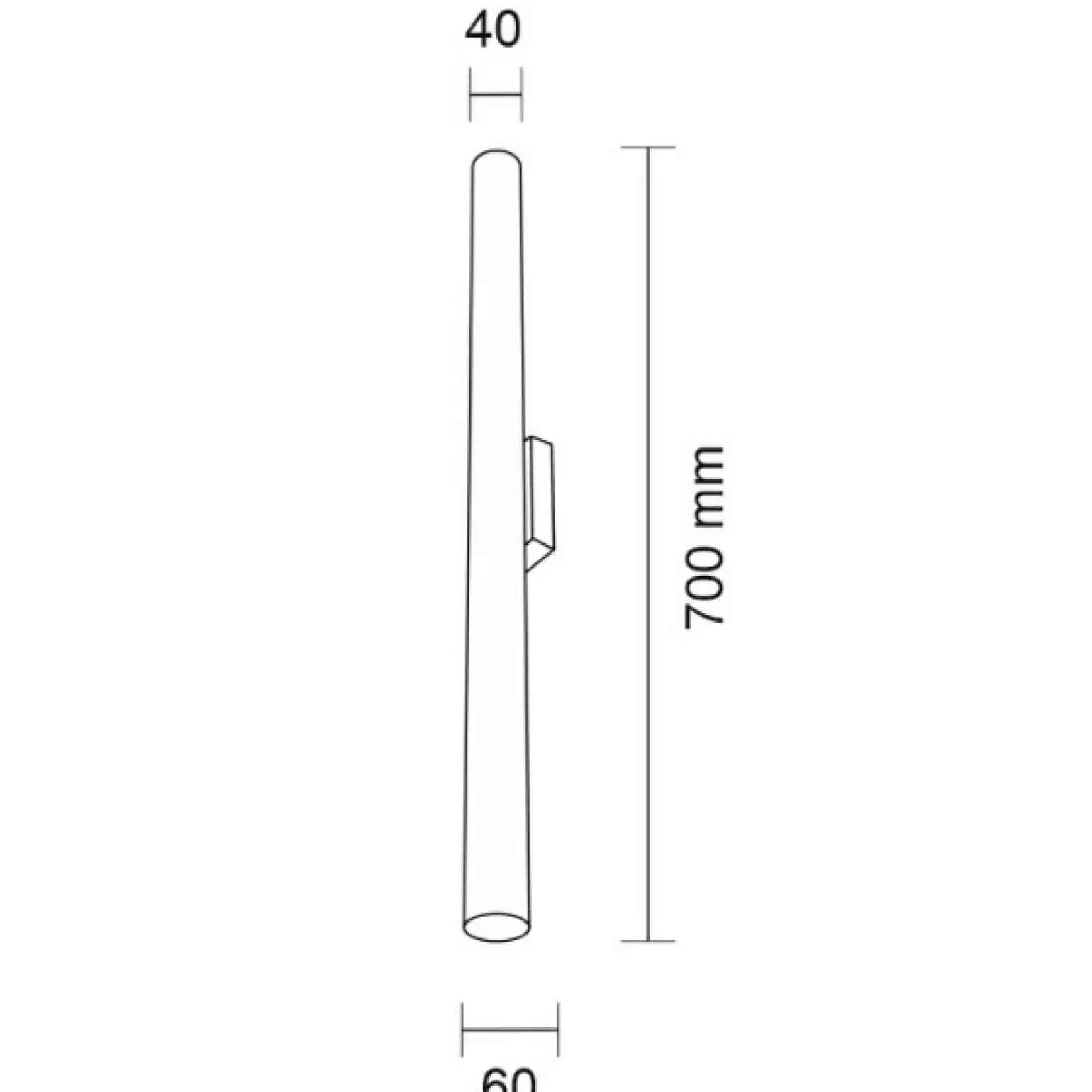 Sklep Kaja Długi kinkiet łazienkowy w kształcie tuby ANT 8075 YABU | Kaja