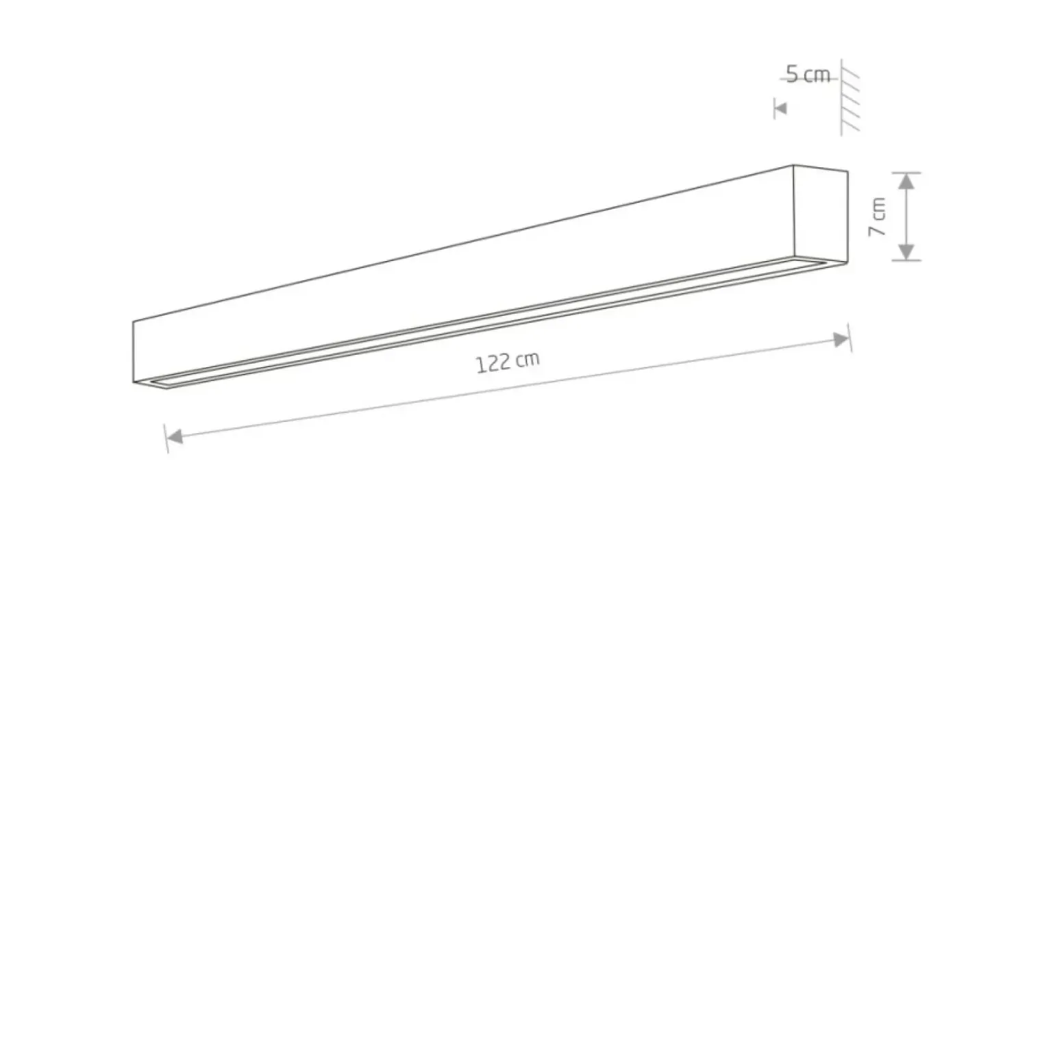 Sklep Kaja Długi kinkiet ścienny, o szerokości 122 cm 7595 | Kaja Oświetlenie