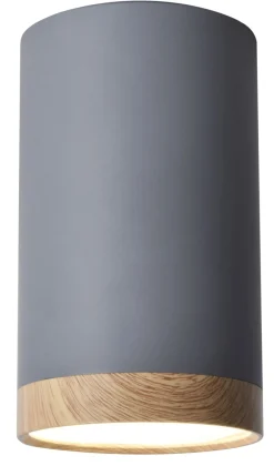 Sklep Kaja Długi, szary spot z elementem drewna 2282879 TUBA | Kaja Oświetlenie